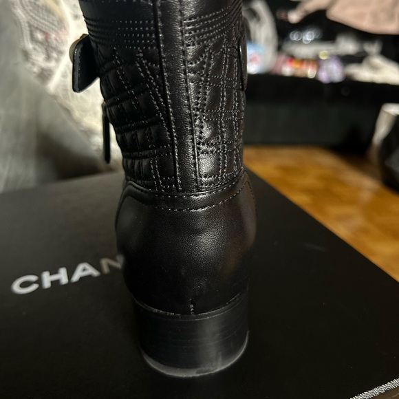 CHANEL Black Quilted Ankle Booties - Picture 6 of 11